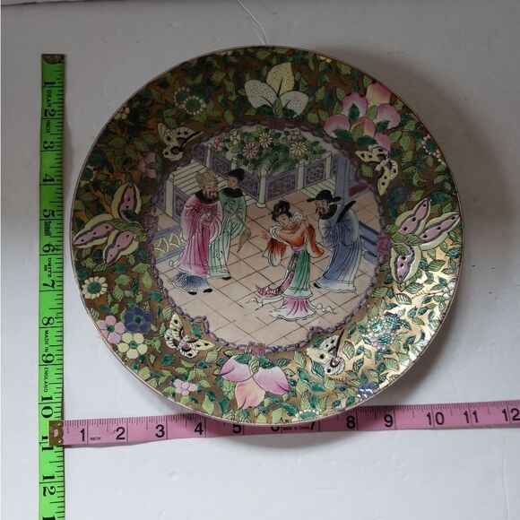 Asian Porcelain Hand Painted Plate - Picture 6 of 6